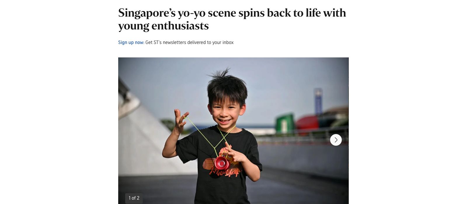 The Straits Times — James yo-yo wonder