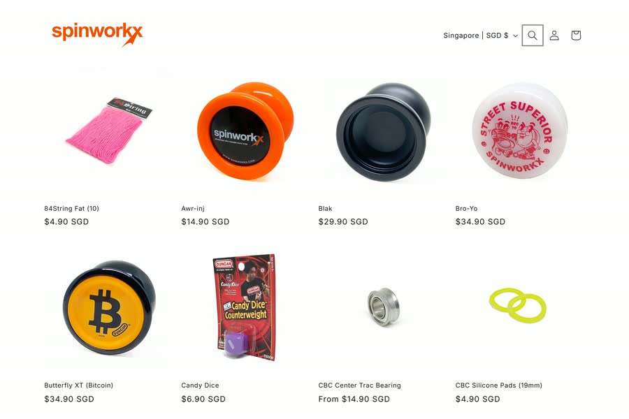 The Spinworkx online store